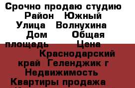 Срочно продаю студию › Район ­ Южный › Улица ­ Волнухина › Дом ­ 6 › Общая площадь ­ 20 › Цена ­ 1 490 000 - Краснодарский край, Геленджик г. Недвижимость » Квартиры продажа   . Краснодарский край,Геленджик г.